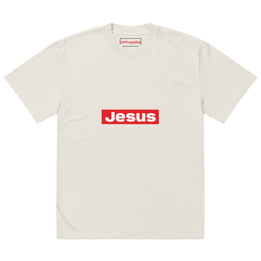 Jesus Fit Oversized faded t-shirt