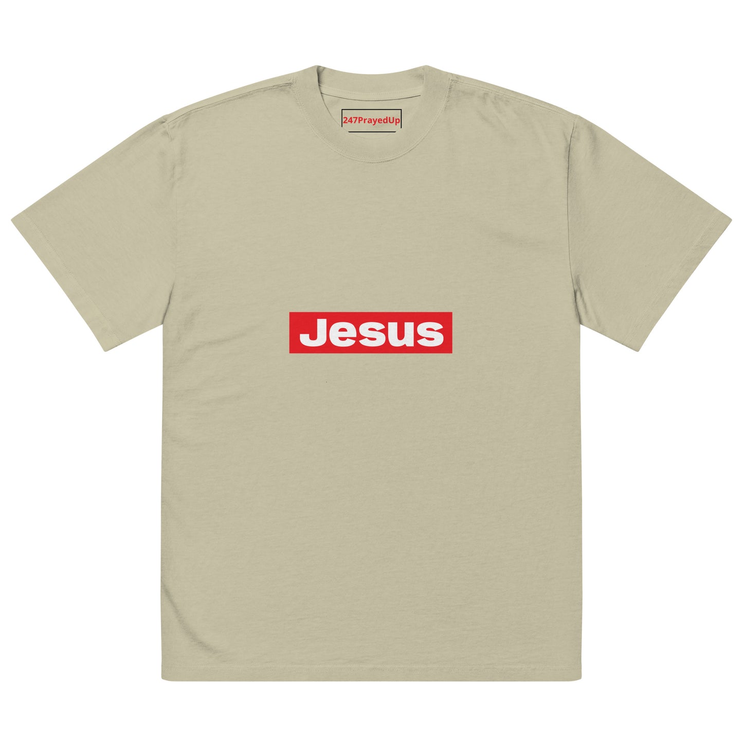 Jesus Fit Oversized faded t-shirt