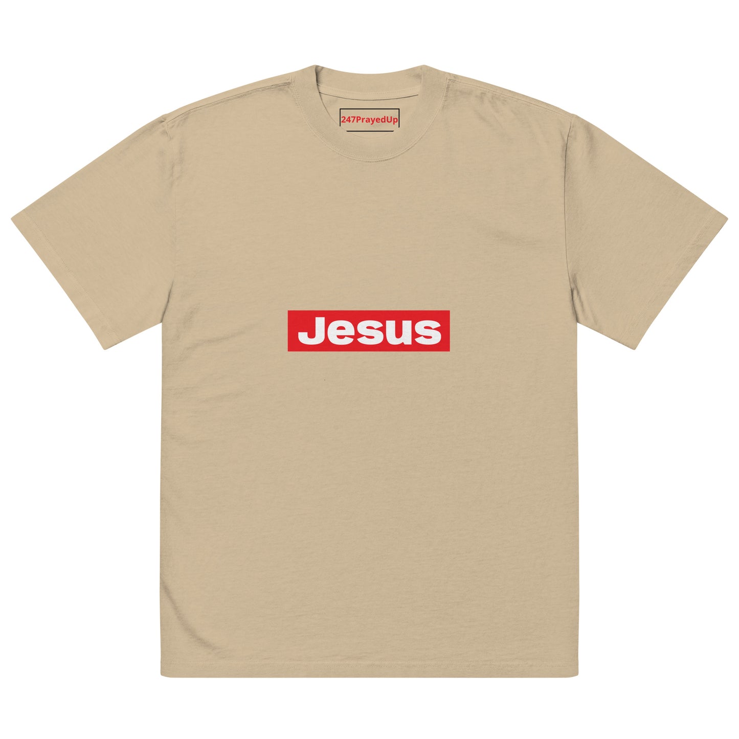 Jesus Fit Oversized faded t-shirt