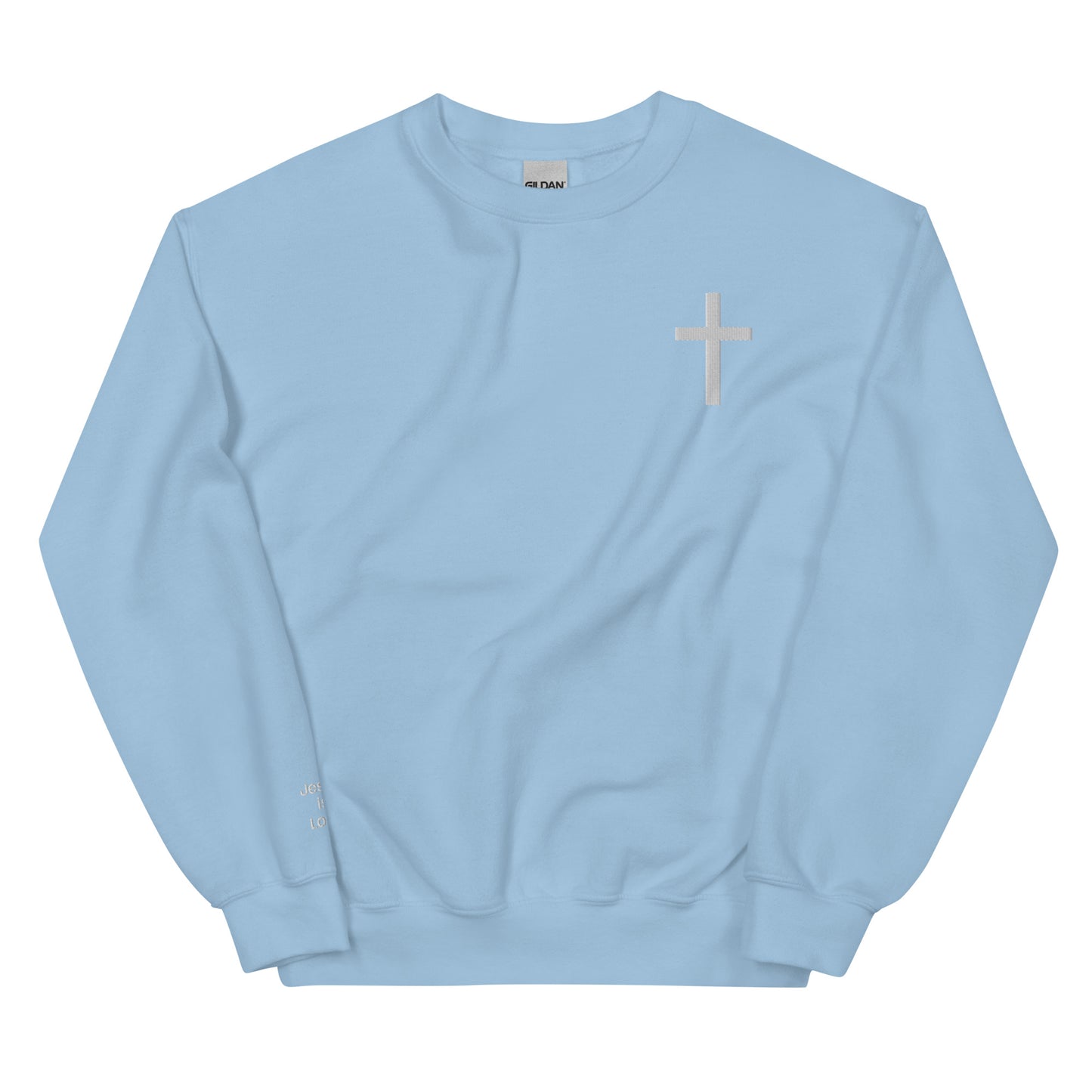 Simple Cross, Jesus is Lord (right sleeve) Unisex Sweatshirt