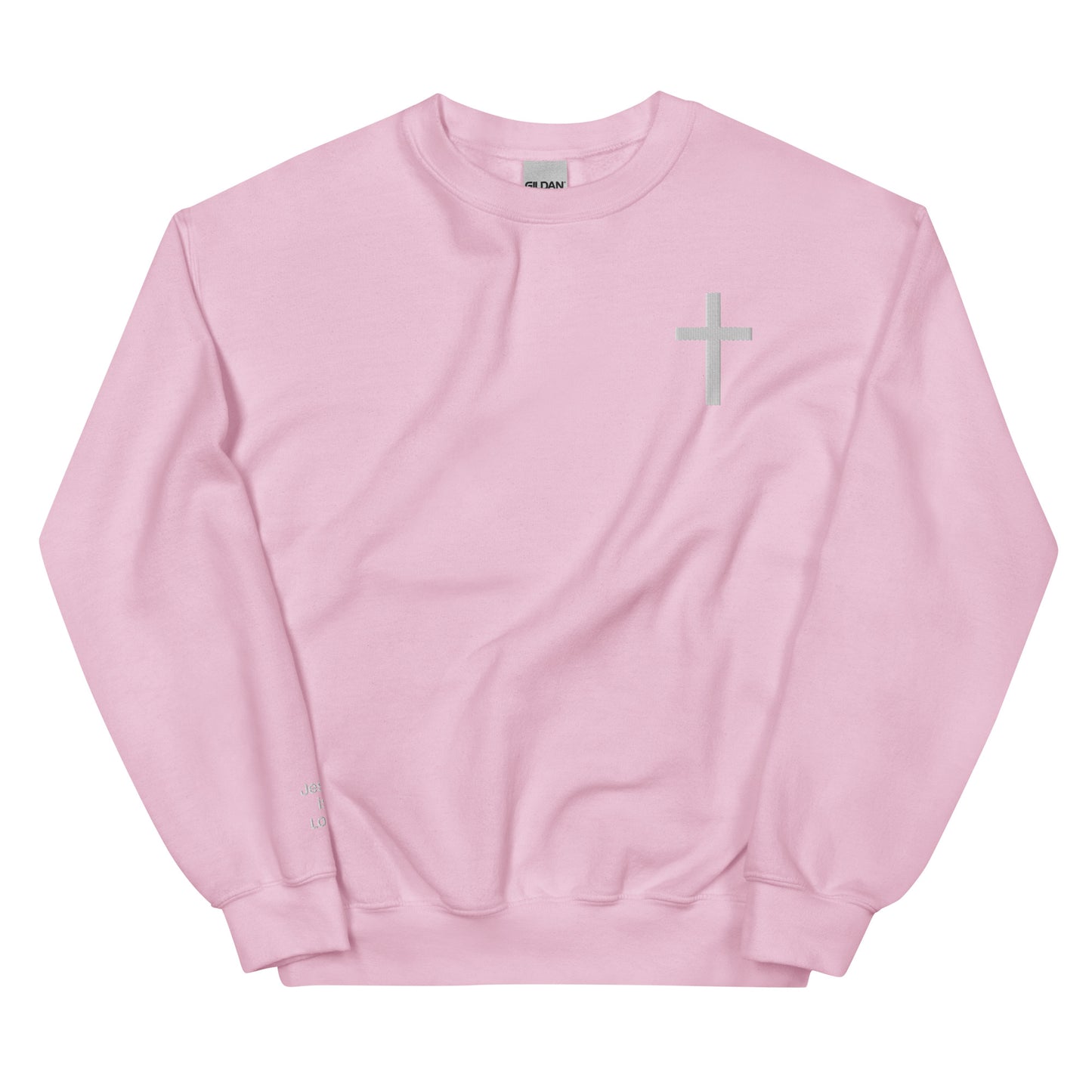 Simple Cross, Jesus is Lord (right sleeve) Unisex Sweatshirt